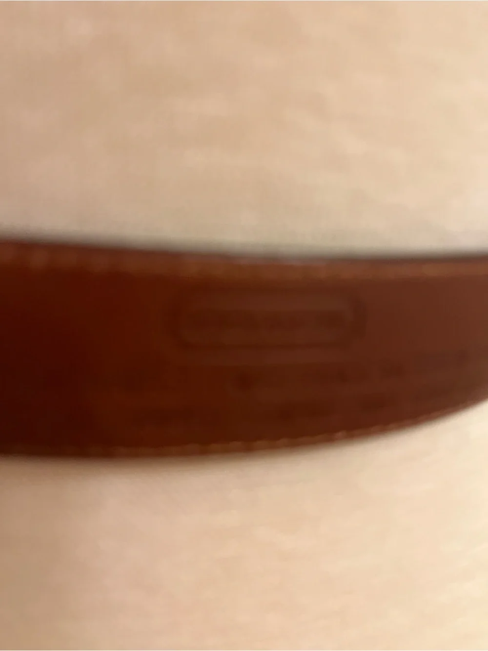 Vintage Coach Chocolate Brown Leather Belt with Brass Buckle — Size Small